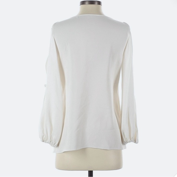 SHOSHANNA -  White V-Neck Blouse Arm Slits - Size S - Picture 7 of 7